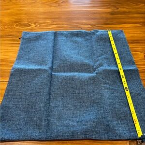 Blue linen look pillow cover